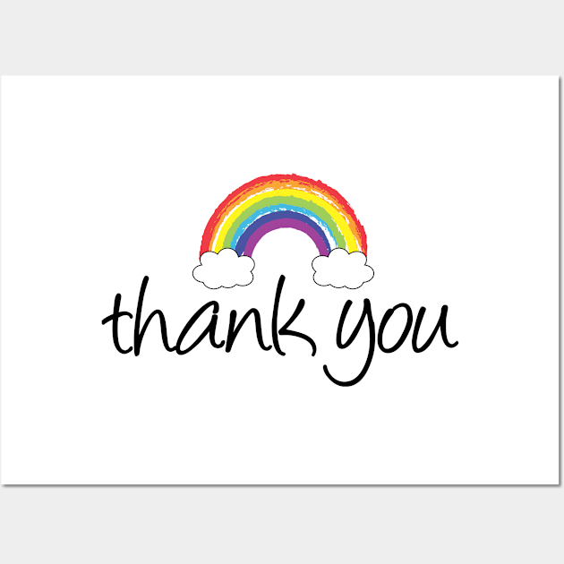 Thank You Rainbow | Thanks Keyworkers Wall Art by stuartjsharples